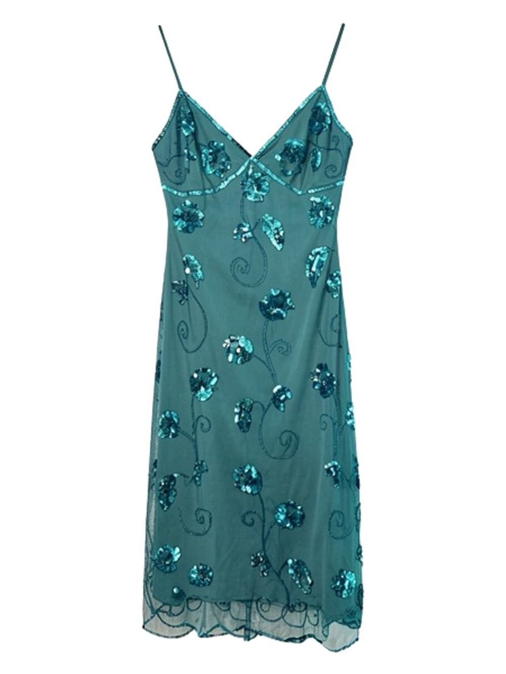 Vintage Betsey Johnson y2k Sequin Slip Dress S 6 FLAW